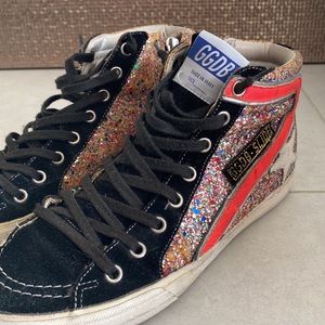 Golden Goose - Rainbow Glitter/Black/Neon Sneakers